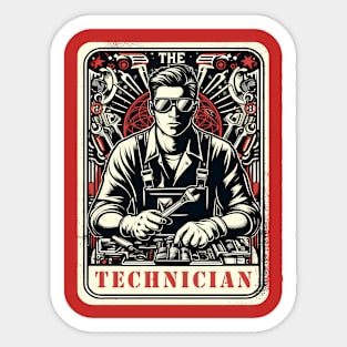 The Technician Magician Handyman Engine Fixer Tarot Card Pun Sticker